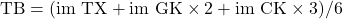 \text{ĐTB} = (\text{Điểm TX} + \text{Điểm GK} \times 2 + \text{Điểm CK} \times 3) / 6