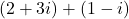 Rendered by QuickLaTeX.com (2+3i) + (1-i)
