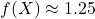 f(X) \approx 1.25
