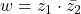 w = z_1 \cdot \bar{z_2}