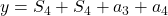 y = S_4 + S_4 + a_3 + a_4