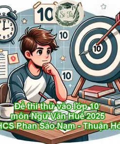 Đề thi thử vào lớp 10 môn Ngữ Văn Huế năm 2025 - Trường THCS Phan Sào Nam - Thuận Hóa