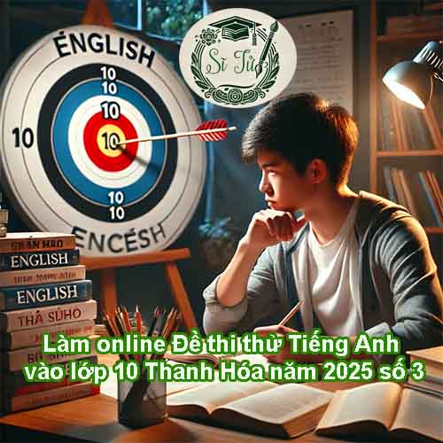 Làm online Đề thi thử Tiếng Anh vào lớp 10 Thanh Hóa năm 2025 số 3