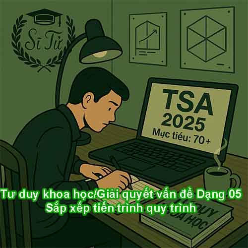 TSA 2025 Phần Tư duy khoa học/Giải quyết vấn đề Dạng 05: Sắp xếp tiến trình quy trình