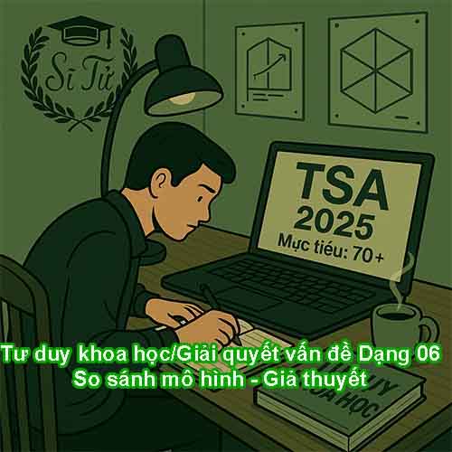 TSA 2025 Phần Tư duy khoa học/Giải quyết vấn đề Dạng 06: So sánh mô hình – giả thuyết