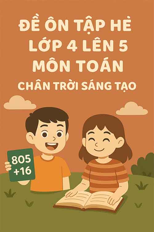 Đề ôn tập hè lớp 4 lên 5 môn Toán Chân trời sáng tạo