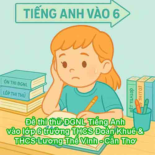 Đề thi thử ĐGNL Tiếng Anh vào lớp 6 trường THCS Đoàn Khuê & THCS Lương Thế Vinh - Cần Thơ