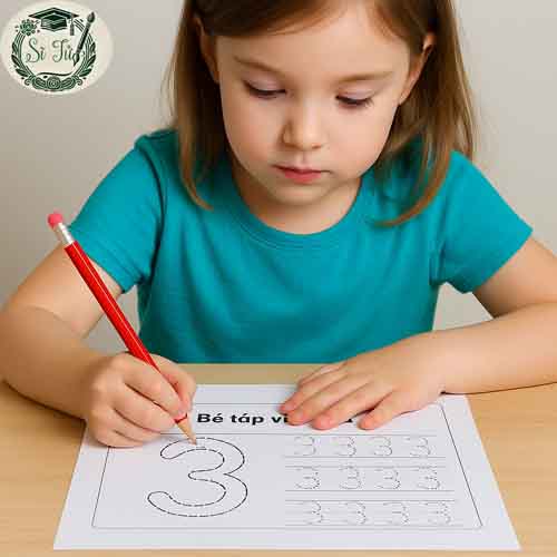 Phiếu tập tô số 3 cho bé chuẩn bị vào lớp 1