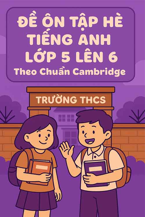 Đề Ôn Tập Hè Tiếng Anh Lớp 5 Lên 6 Theo Chuẩn Cambridge năm 2025