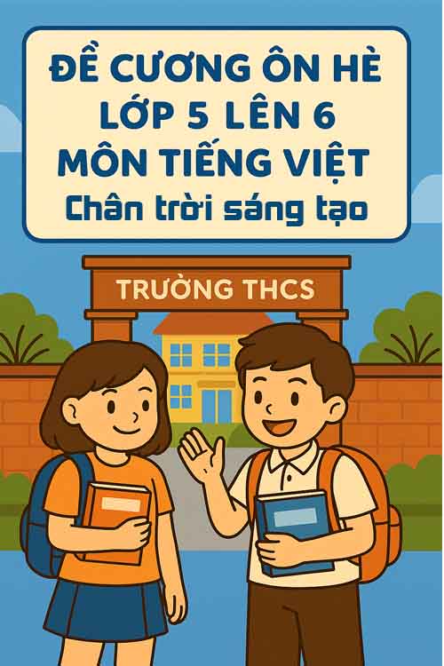 Đề cương ôn hè lớp 5 lên 6 môn Tiếng Việt dựa theo Chân trời sáng tạo