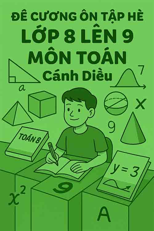 Đề cương ôn tập hè môn Toán lớp 8 lên 9 dựa theo Cánh diều