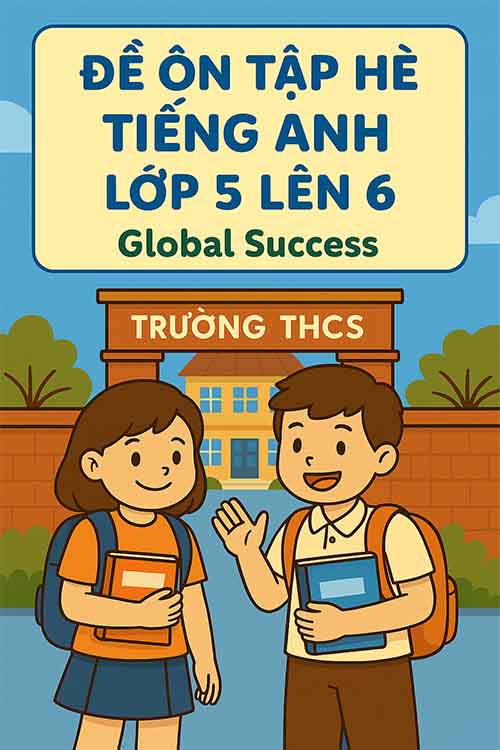 Đề ôn tập hè Tiếng Anh lớp 5 lên 6 dựa theo Global Success