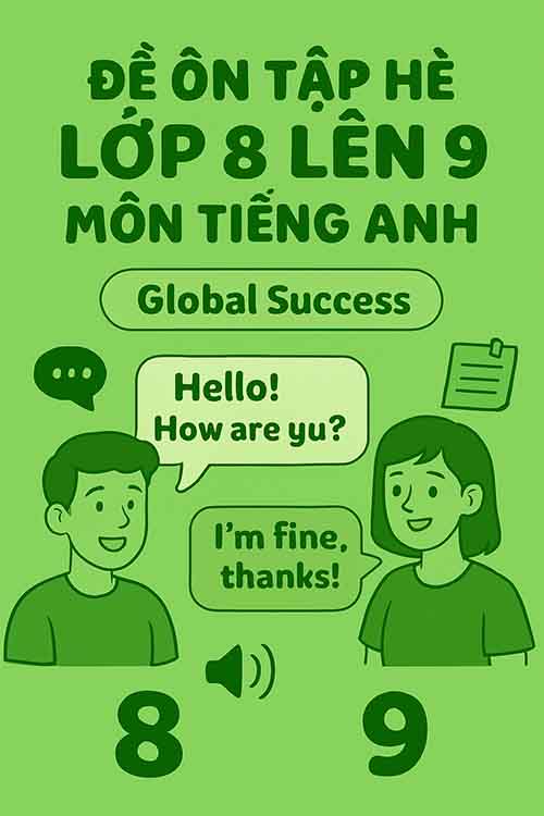 Đề ôn tập hè lớp 8 lên 9 môn Tiếng Anh dựa theo Global Success