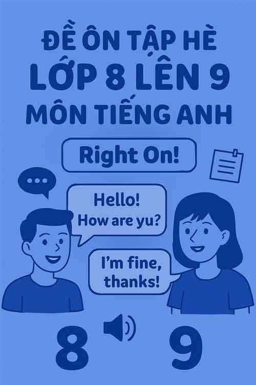 Đề ôn tập hè lớp 8 lên 9 môn Tiếng Anh dựa theo Right On!