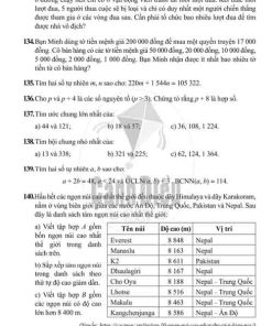 Giải Bài 128 tới bài 140 Bài tập cuối chương I (trang 37-38) SBT Toán lớp 6 Cánh diều tập 1