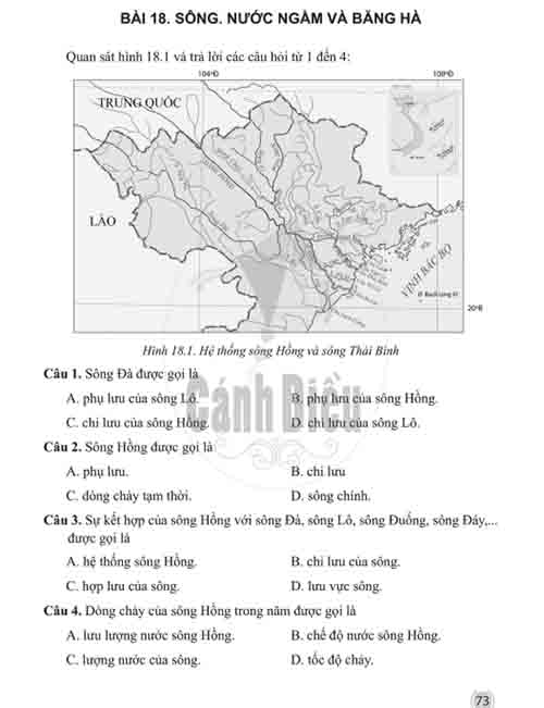 Giải Bài 18 từ Câu 1 tới câu 8 (trang 73-74) SBT Lịch sử và Địa lí lớp 6 Cánh diều Phần Địa lí