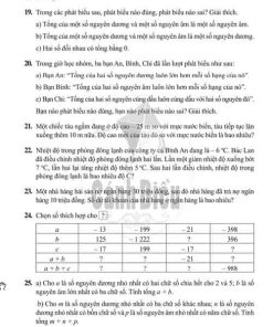 Giải Bài 19 tới bài 29 Tiết 3 chương II (trang 76-77) SBT Toán lớp 6 Cánh diều tập 1