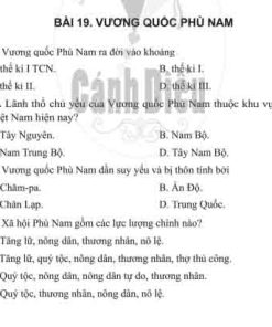 Giải Bài 19 từ Câu 1 tới câu 6 (trang 36-37) SBT Lịch sử và Địa lí lớp 6 Cánh diều Phần Lịch sử