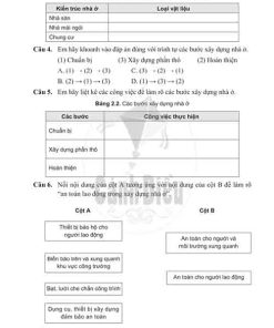 Giải Bài 2 từ câu 1 tới câu 7 (trang 7-9) SBT Công nghệ lớp 6 Cánh diều