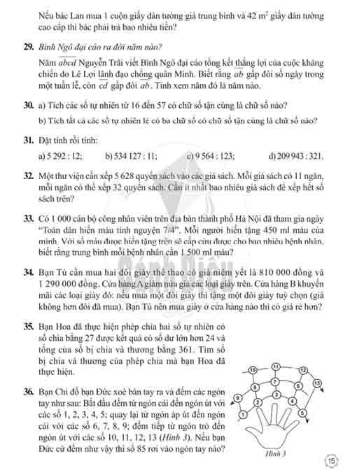 Giải Bài 23 tới bài 36 tiết 4 chương I (trang 10-12) SBT Toán lớp 6 Cánh diều tập 1