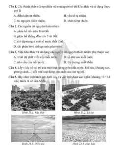 Giải Bài 25 từ Câu 1 tới câu 5 (trang 83) SBT Lịch sử và Địa lí lớp 6 Cánh diều Phần Địa lí