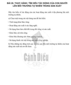 Giải Bài 26 (trang 84) SBT Lịch sử và Địa lí lớp 6 Cánh diều Phần Địa lí