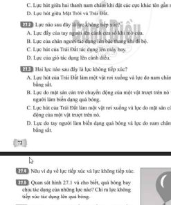 Giải Bài 27 (Trang 72-73) SBT Khoa học tự nhiên lớp 6 Cánh diều: Lực tiếp xúc và lực không tiếp xúc