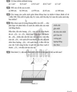 Giải Bài 3 (Trang 8-11) SBT Khoa học tự nhiên lớp 6 Cánh diều: ĐO CHIỀU DÀI, KHỐI LƯỢNG VÀ THỜI GIAN