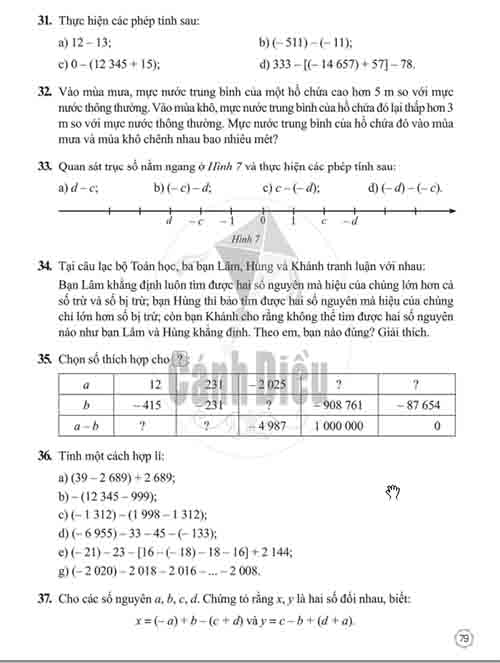 Giải Bài 30 tới bài 39 Tiết 4 chương II (trang 78-80) SBT Toán lớp 6 Cánh diều tập 1