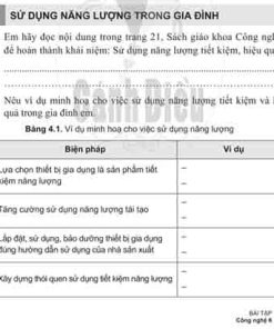 Giải Bài 4 từ câu 1 tới câu 4 (trang 11-12) SBT Công nghệ lớp 6 Cánh diều