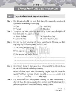 Giải Bài 5 từ câu 1 tới câu 11 (trang 13-15) SBT Công nghệ lớp 6 Cánh diều