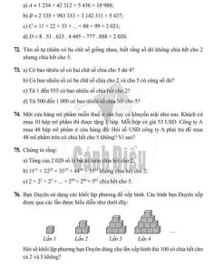 Giải Bài 66 tới bài 76 tiết 8 chương I (trang 24-25) SBT Toán lớp 6 Cánh diều tập 1