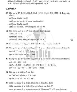 Giải Bài 77 tới bài 88 tiết 9 chương I (trang 27-28) SBT Toán lớp 6 Cánh diều tập 1