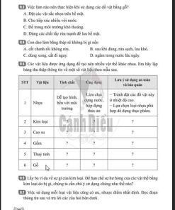 Giải Bài 8 (Trang 19-25) SBT Khoa học tự nhiên lớp 6 Cánh diều MỘT SỐ VẬT LIỆU NHIÊN LIỆU VÀ NGUYÊN LIỆU THÔNG DỤNG
