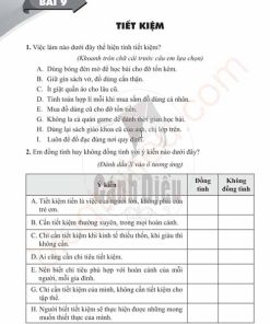 Giải Bài 9 (Trang 42-45) SBT Giáo dục công dân lớp 6 Cánh diều: Tiết kiệm