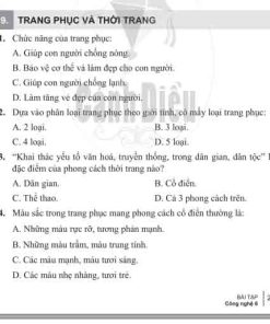 Giải Bài 9 từ câu 1 tới câu 8 (trang 23-24) SBT Công nghệ lớp 6 Cánh diều