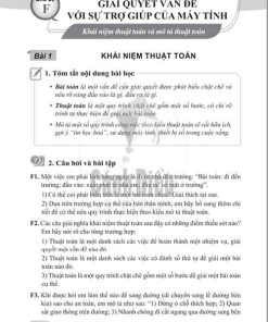 Giải Chủ đề F Bài 1-2 từ câu F1 tới câu F12 (trang 44-46) SBT Tin học lớp 6 Cánh diều