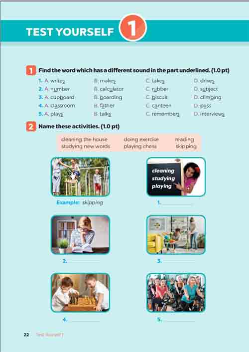 Giải SBT Tiếng Anh lớp 6 Global Success tập 1 Test Yourself 1 (Trang 22-25)