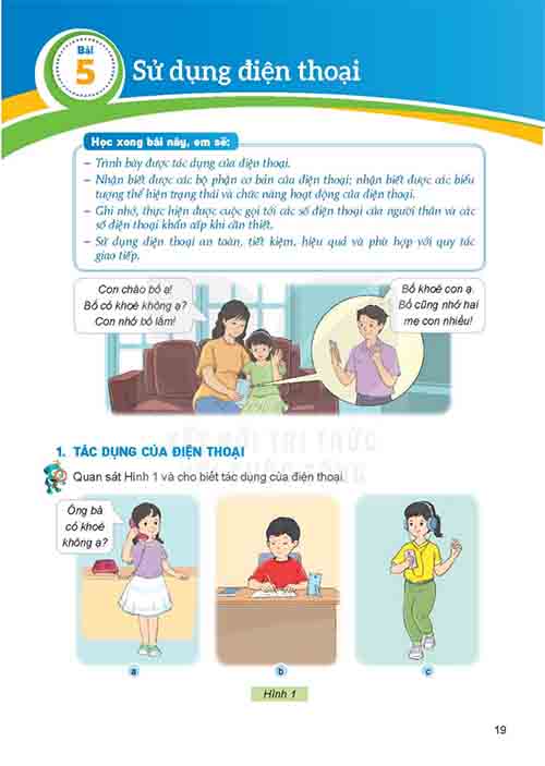 Giải SGK Công nghệ lớp 5 Kết nối tri thức Bài 5 Sử dụng điện thoại (trang 19-25)
