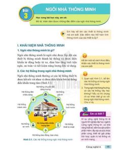 Giải SGK Công nghệ lớp 6 Cánh diều Bài 3 (trang 15-18): Ngôi nhà thông minh