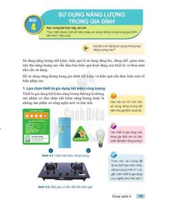 Giải SGK Công nghệ lớp 6 Cánh diều Bài 4 (trang 19-21) Sử dụng năng lượng trong gia đình