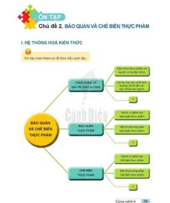 Giải SGK Công nghệ lớp 6 Cánh diều Ôn tập Chủ đề 2: Bảo quản và Chế biến thực phẩm (trang 39-40)