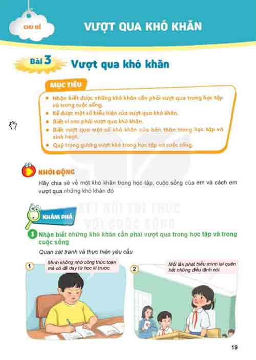 Giải SGK Đạo đức lớp 5 Kết nối tri thức Bài 3: Vượt qua khó khăn (Trang 19-24)