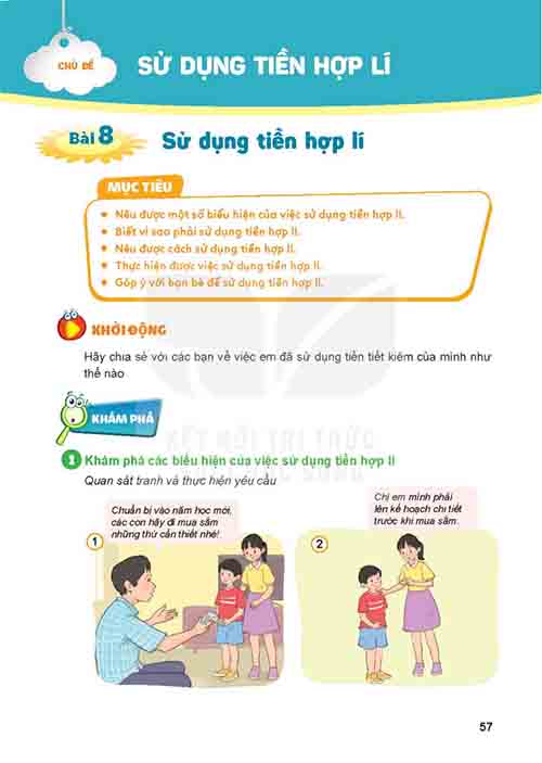 Giải SGK Đạo đức lớp 5 Kết nối tri thức Bài 8: Sử dụng tiền hợp lí (Trang 57-62)