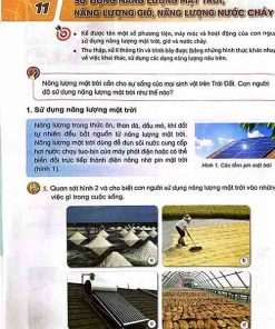 Giải SGK Khoa học lớp 5 Kết nối tri thức Bài 11 Sử dụng năng lượng mặt trời - Năng lượng gió - Năng lượng nước chảy (trang 42-45)