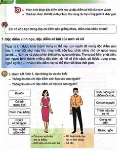 Giải SGK Khoa học lớp 5 Kết nối tri thức Bài 24 Nam và Nữ (trang 85-87)