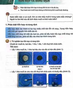 Giải SGK Khoa học lớp 5 Kết nối tri thức Bài 3 Hỗn hợp và dung dịch (trang 14-16)