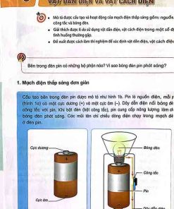 Giải SGK Khoa học lớp 5 Kết nối tri thức Bài 9 Mạch điện đơn giản - Vật dẫn điện và vật cách điện (trang 34-37)