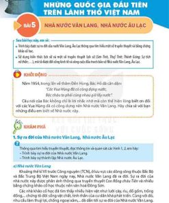 Giải SGK Lịch sử và Địa lí lớp 5 Kết nối tri thức Chủ đề 2 Bài 5 Nhà nước Văn Lang - Nhà nước Âu Lạc (trang 25-28)