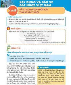 Giải SGK Lịch sử và Địa lí lớp 5 Kết nối tri thức Chủ đề 3 Bài 8 Đấu tranh giành độc lập thời kì Bắc thuộc (trang 36-39)